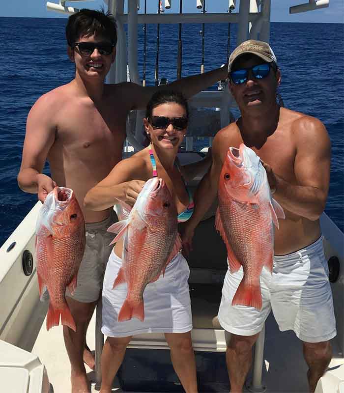 Family at the Red Snapper Fishing Charter