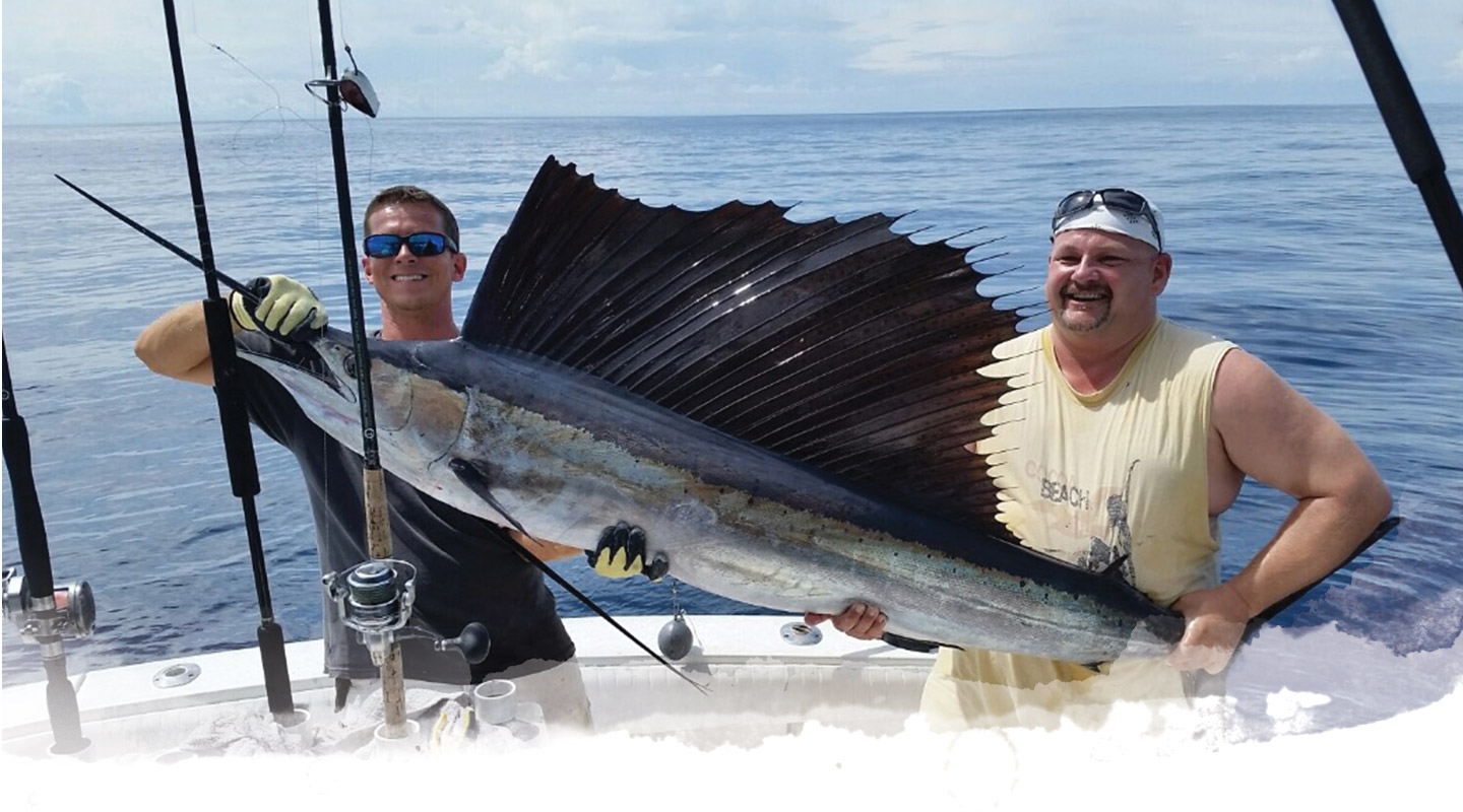 Sailfish release during Cocoa Beach deep sea fishing adventure