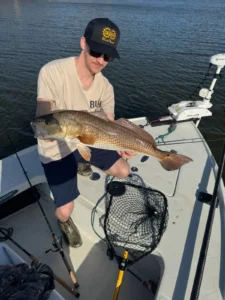 Redfish caught during Cocoa Beach fishing charter March 2026